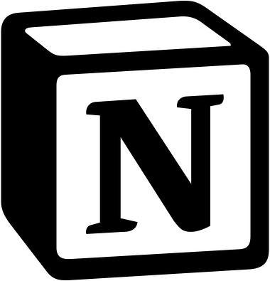 Notion logo: a building block shape with a the letter 'N' on the front